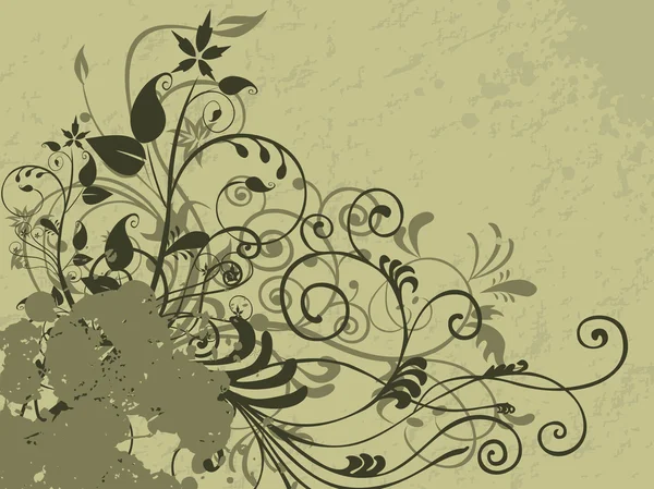 Textura fondo con grungy floral — Archivo Imágenes Vectoriales