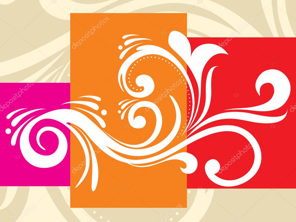 Background with creative floral pattern