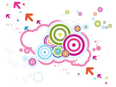 Illustration of colorful artwork clipart