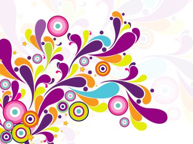 Colorful artwork on seamless background