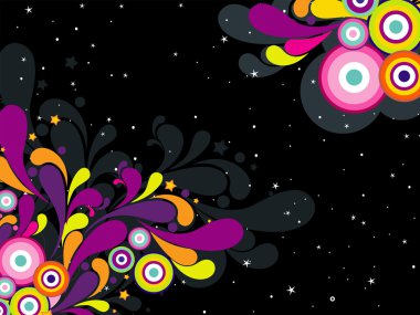 Background with colorful artwork clipart