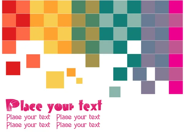 Fond carré coloré — Image vectorielle