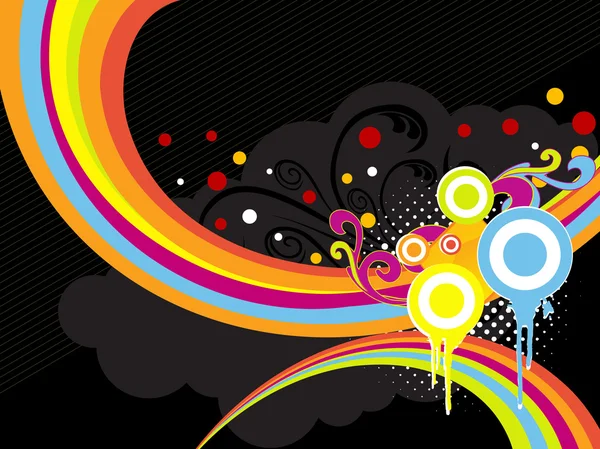 Grungy kleurrijke illustraties illustratie — Stockvector