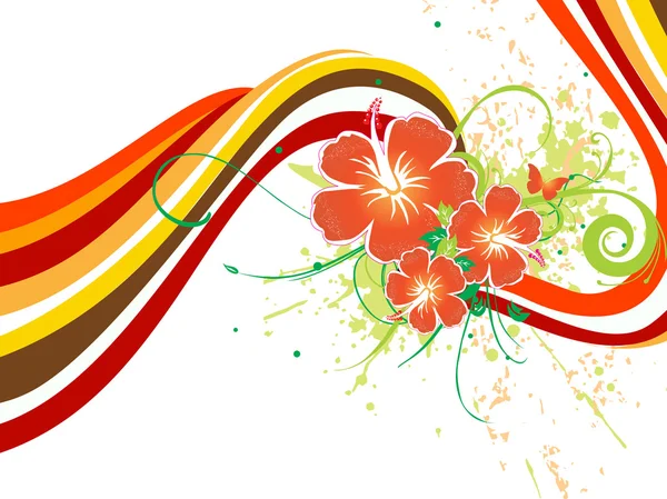 Rayures colorées avec illustration grunge — Image vectorielle