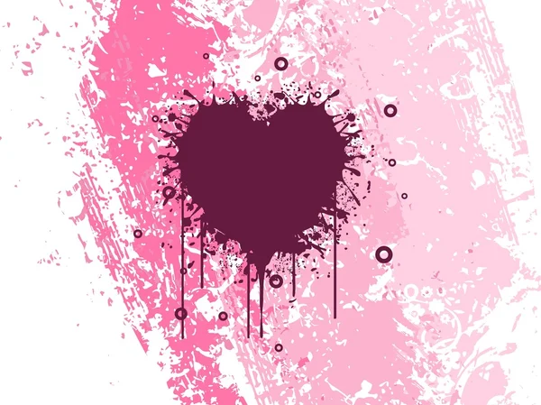Grungy hjärtat på textur bakgrund — Stock vektor