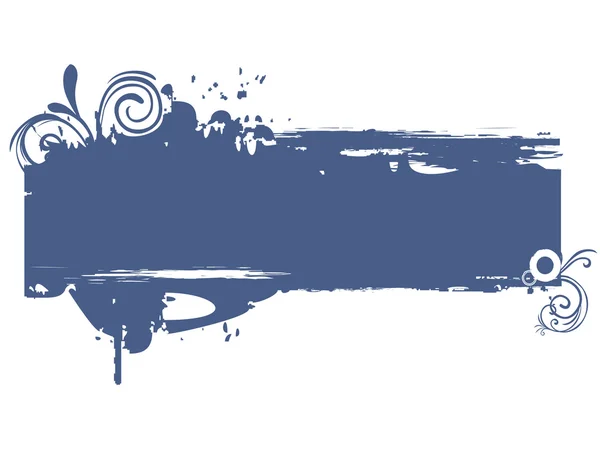 汚れた青花のフレームの図 — ストックベクタ