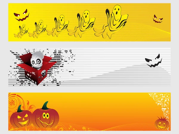Bannière halloween abstraite — Image vectorielle