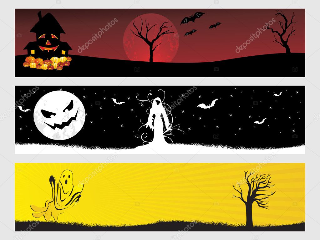 Abstract halloween banner