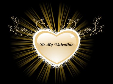 Background with heart shape frame clipart