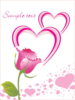 Abstract-romantic card with text clipart