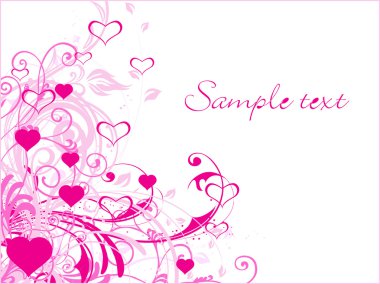 Abstract-valentine banner clipart