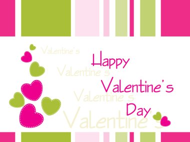 Decorated valentine's card clipart