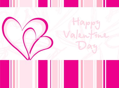 Illustration---pink valentine card clipart