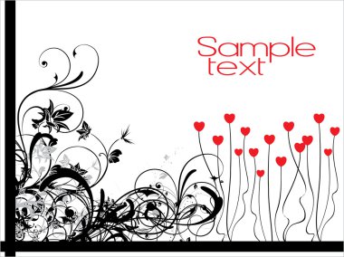 Abstract valentine banner clipart