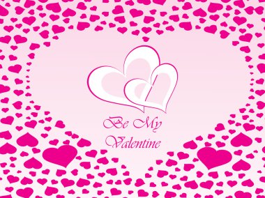 Background with valentine clipart