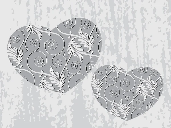 Forme de coeur avec fond de texture — Image vectorielle