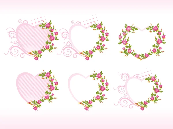 Valentijnsdag kaart met bloem — Stockvector