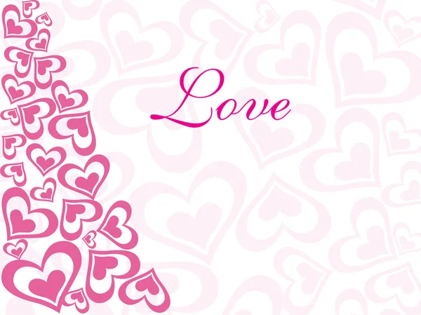 Macro fond rose avec amour — Image vectorielle