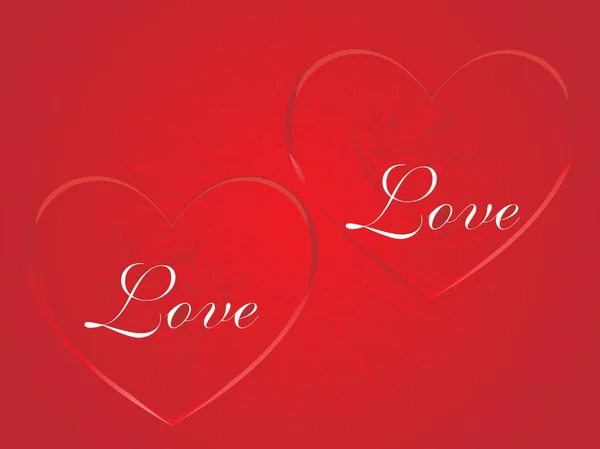 Aşk ile güzel kalp şekli — Stok Vektör