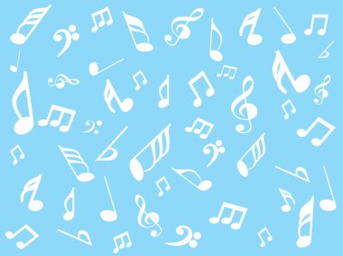 Abstract musical sheet with notes clipart