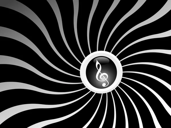 Conceito musical em preto e branco — Vetor de Stock