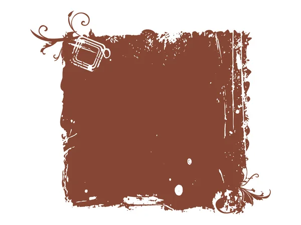 Grungy cornice marrone illustrazione — Vettoriale Stock