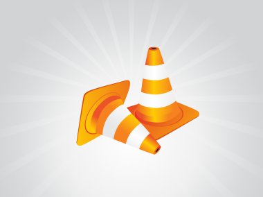 Under construction sign traffic cones clipart