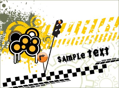 Street line with grunge pattern clipart