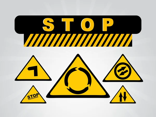 Abstrakte Verkehrszeichensymbole — Stockvektor