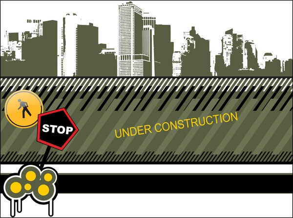 Under-construction building backgrou