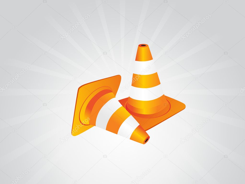 Under construction sign traffic cones