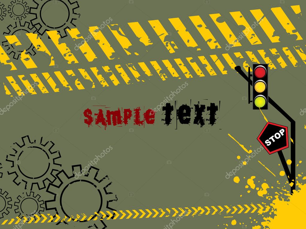 Abstract traffic symbol background, vector illustration