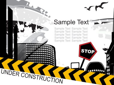 Under-constrruction architecture clipart