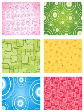 Set seamless backgrounds clipart