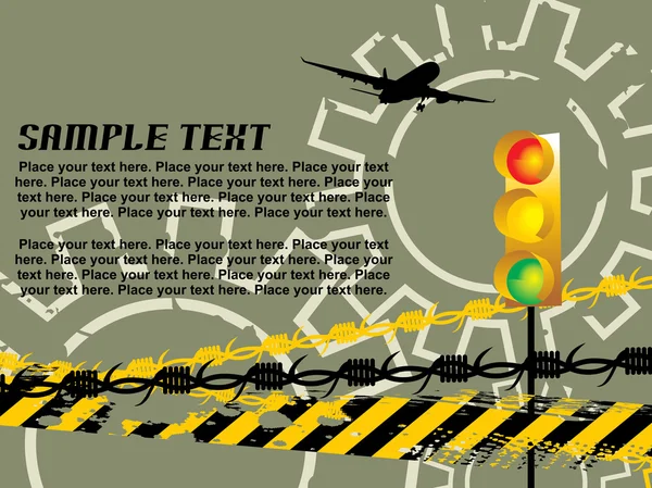Illustration with traffic light — Stock Vector