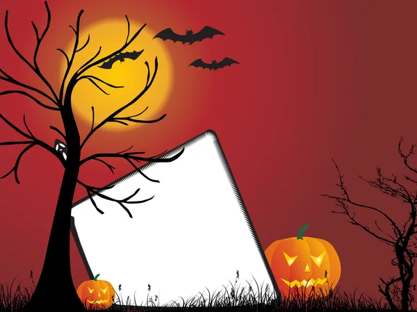 Contexto com elementos de Halloween —  Vetores de Stock