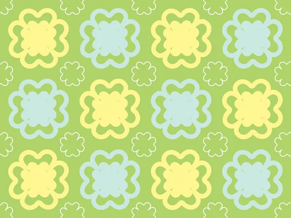 Fond vert avec trèfle — Image vectorielle