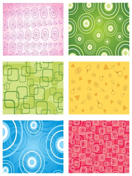 Set seamless backgrounds — Stock Vector