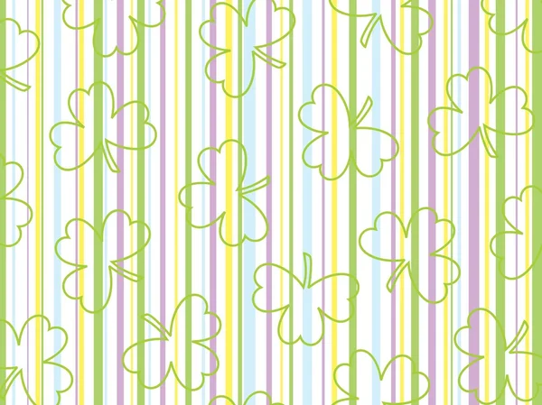 Hintergrund mit grünem Klee — Stockvektor