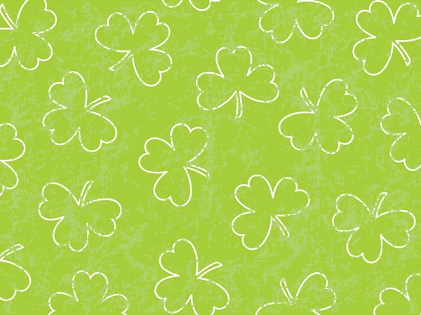 Grüner Hintergrund mit Klee — Stockvektor