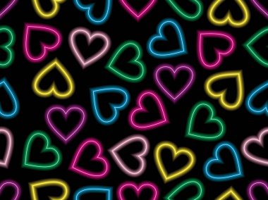 Colorful romantic heart background clipart