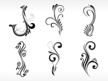 Vector floral elements clipart