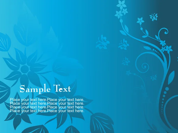 Fond de fleur bleu — Image vectorielle