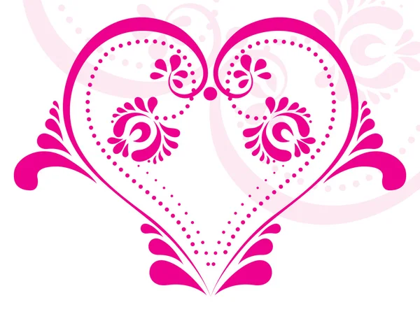 Roze liefde tatoeage illustratie — Stockvector