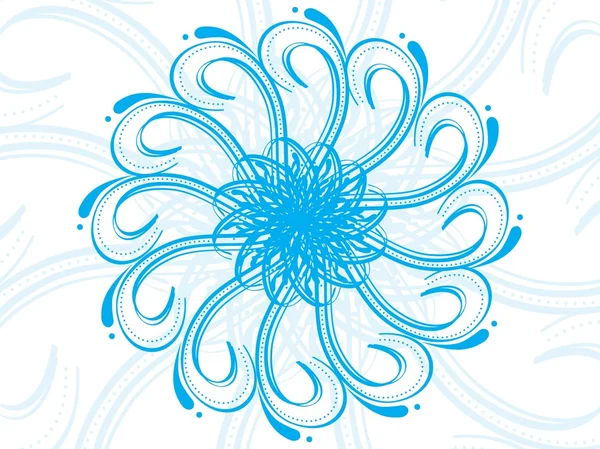 Blauwe bloem tattoo — Stockvector