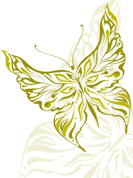 蝶のデザインのタトゥー — ストックベクタ
