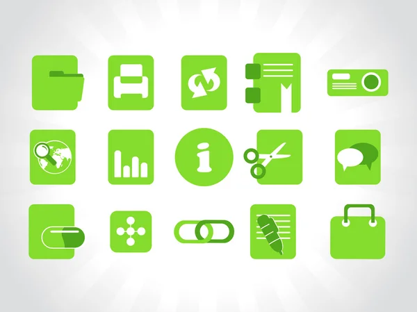 Vector green icons element — Stock Vector