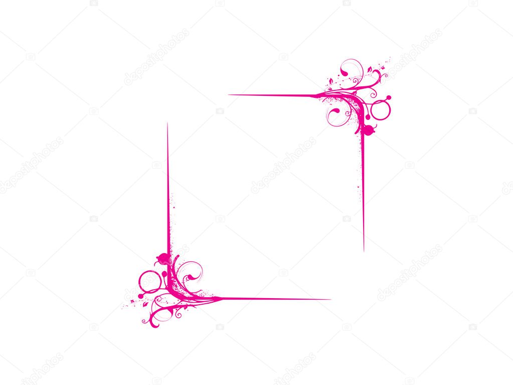 Abstract vector frame in pink