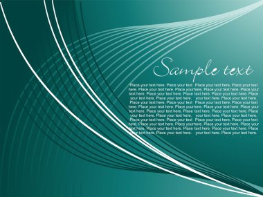 Abstract sea-green wave background clipart