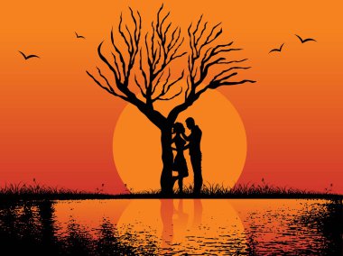 Illustration of romantic background clipart